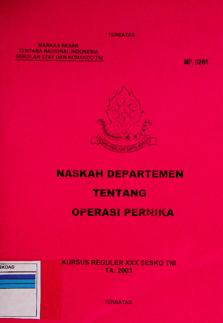 NASKAH DEPARTEMEN TENTANG OPERASI PERNIKA